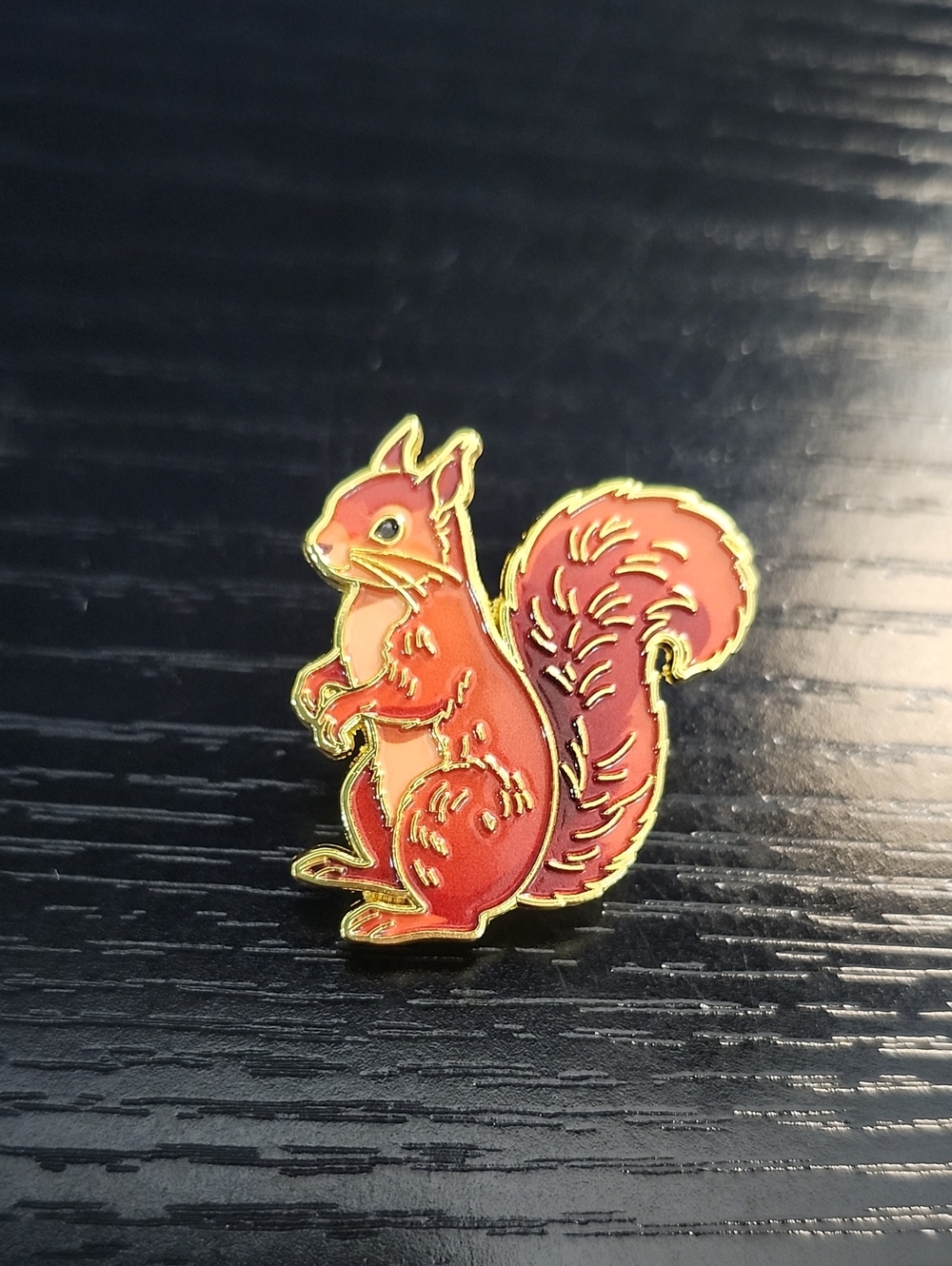 Red Squirrel Enamel Pin
